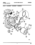 CABINET, DRUM, HEATER ASMY. Diagram and Parts List for GDE546RBS1  Gibson Dryer