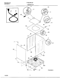 WSHR CAB, TOP Diagram and Parts List for FWSB34RGS1  Frigidaire Washer