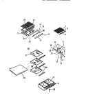 SHELVES, CONTROLS, DIVIDER, MULLION Diagram and Parts List for TGK180AN6F  Kelvinator Refrigerator