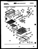 SHELVES AND SUPPORTS Diagram and Parts List for TSK180EN2D  Kelvinator Refrigerator