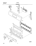 BACKGUARD Diagram and Parts List for FGFB66ASB  Frigidaire Range