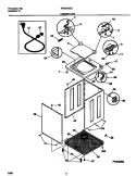 CABINET / TOP Diagram and Parts List for FWS845GCS4  Frigidaire Washer