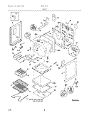 BODY Diagram and Parts List for FEFL63FSA  Frigidaire Range