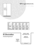 COVER Diagram and Parts List for FRS23KF5DS4  Frigidaire Refrigerator