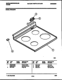 COOKTOP PARTS Diagram and Parts List for KF330JDW5  Frigidaire Range
