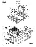 TOP / DRAWER Diagram and Parts List for TGF334WFSB  Tappan Range
