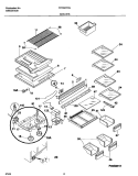 SHELVES Diagram and Parts List for FRT22FR4JW0  Frigidaire Refrigerator