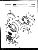DRUM PARTS Diagram and Parts List for DEDW1  Frigidaire Dryer