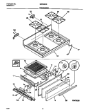 TOP / DRAWER Diagram and Parts List for MGF345CESE  Frigidaire Range