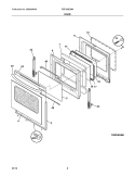 DOOR Diagram and Parts List for FEF366EMM  Frigidaire Range