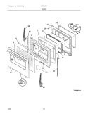 DOOR Diagram and Parts List for FGFL67DCB  Frigidaire Range