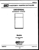 COVER Diagram and Parts List for GTN175WH3-23  Tappan Refrigerator
