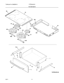 TOP/DRAWER Diagram and Parts List for CFES3035LS2  Frigidaire Range
