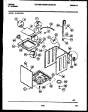 CABINET PARTS Diagram and Parts List for 46-2451-00-01  Tappan Washer