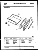 DRAWER PARTS Diagram and Parts List for 30-3989-00-06  Tappan Range