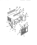 CABINET, FRONT, WRAPPER Diagram and Parts List for MH525B2SA  Kelvinator Air Conditioner