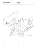 BACKGUARD Diagram and Parts List for FEF455BBH  Frigidaire Range