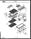 SHELVES AND SUPPORTS Diagram and Parts List for MRT17CRBZ0  Frigidaire Refrigerator