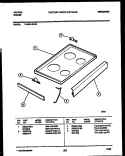 COOKTOP PARTS Diagram and Parts List for 73-3951-23-02  Tappan Range