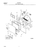 FRNT PNL, DOOR Diagram and Parts List for GLEQ332AS0  Frigidaire Dryer