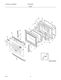 DOOR Diagram and Parts List for EW27EW55GB6  Electrolux Wall Oven