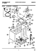 CABINET, TOP PANEL, BASE Diagram and Parts List for FWS845GCT0  Frigidaire Washer