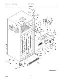 CABINET Diagram and Parts List for GLRT185TDB5  Frigidaire Refrigerator
