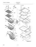 SHELVES Diagram and Parts List for WRS26MF5ASO  Crosley Refrigerator