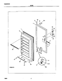 DOOR Diagram and Parts List for FFU12M5GW0  Frigidaire Freezer