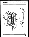 DOOR PARTS Diagram and Parts List for WFU14M3AW1  Frigidaire Freezer