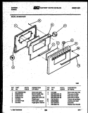DOOR PARTS Diagram and Parts List for 36-3052-66-09  Tappan Range
