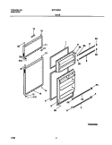 DOOR Diagram and Parts List for MRT13BSCW5  Frigidaire Refrigerator