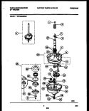 TRANSMISSION PARTS Diagram and Parts List for WWX223RBW0  Frigidaire Washer