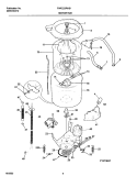 MOTOR / TUB Diagram and Parts List for FWX225RHS1  Frigidaire Washer