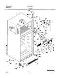 CABINET Diagram and Parts List for FRT21KS5AW5  Frigidaire Refrigerator