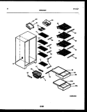 SHELVES AND SUPPORTS Diagram and Parts List for FPCI19VPL1  Frigidaire Refrigerator