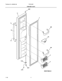 FREEZER DOOR Diagram and Parts List for PHSC239DSB3  Frigidaire Refrigerator