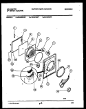 DOOR PARTS Diagram and Parts List for DEA500G4W  Kelvinator Dryer