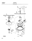 MOTOR & PUMP Diagram and Parts List for WDB956MBC0  Westinghouse Dishwasher