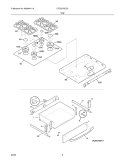 TOP / DRAWER Diagram and Parts List for CFCS372DC2  Frigidaire Range