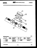 DAMPER AND FAN MOTOR ASSEMBLY Diagram and Parts List for MVH1190E1  Frigidaire Microwave