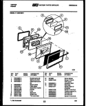 LOWER OVEN DOOR PARTS Diagram and Parts List for 77-4950-00-01  Tappan Range