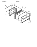 DOOR Diagram and Parts List for MGF301SBWA  Frigidaire Range