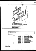 DOOR PARTS Diagram and Parts List for 56-5462-10-02  Tappan Microwave