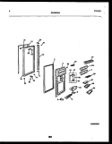 REFRIGERATOR DOOR PARTS Diagram and Parts List for FPCE24VFL1  Frigidaire Refrigerator