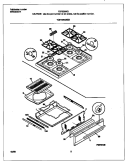 TOP / DRAWER Diagram and Parts List for FGF326WGTE  Frigidaire Range