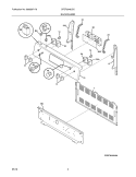 BACKGUARD Diagram and Parts List for CFEF3048LSC  Frigidaire Range