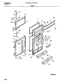 DOOR Diagram and Parts List for FRT21NNCW0  Frigidaire Refrigerator