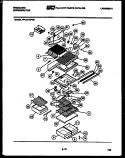 SHELVES AND SUPPORTS Diagram and Parts List for FPCI21TIFA0  Frigidaire Refrigerator