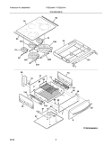 TOP/DRAWER Diagram and Parts List for FGES3075KBA  Frigidaire Range